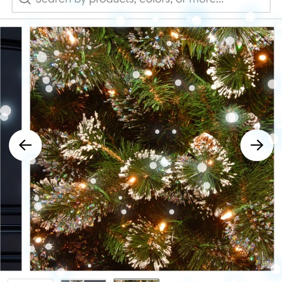 National Tree Company 9 ft. Bristle Pine Glittery Garland Clear Lights - Picture 2 of 2